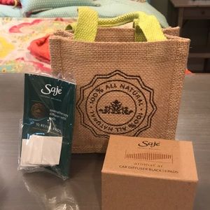 Saje Car Diffuser, pads, and sacred space oil